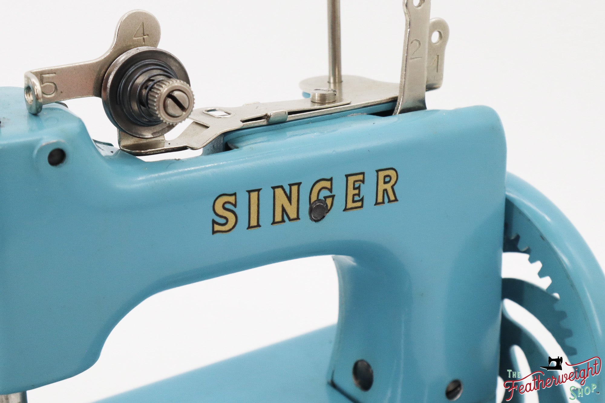 Singer Sewhandy Model 20 - Light Azure - RARE, Complete Italian Set