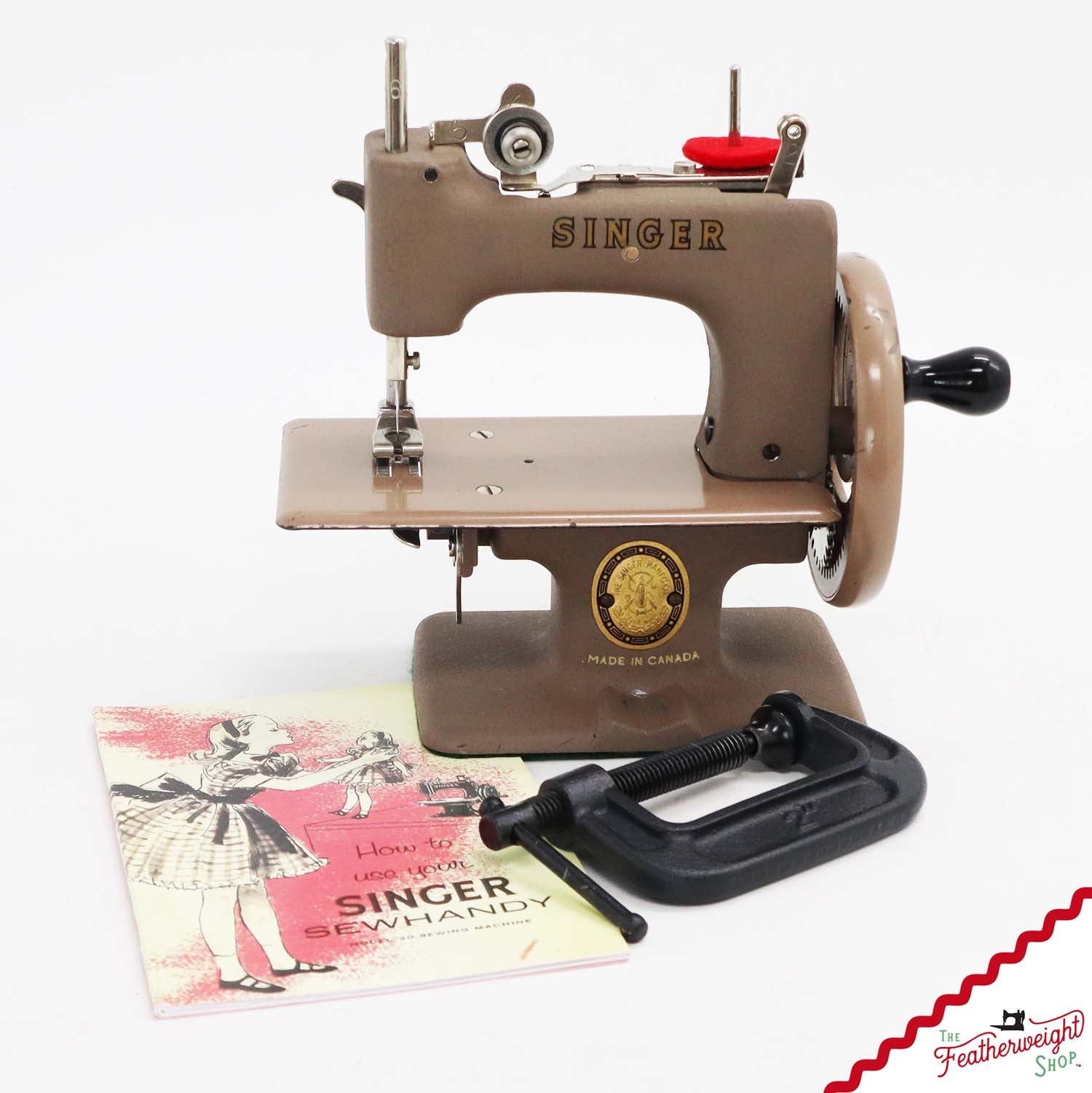 Singer Sewhandy Model 20, Warm Taupe - Made in Canada Decal - October 2025, Faire