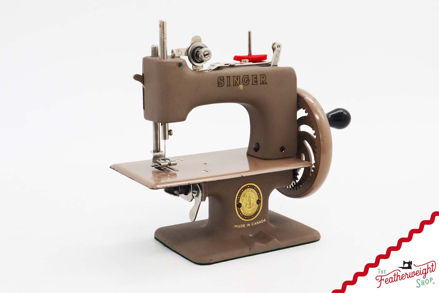 Singer Sewhandy Model 20, Warm Taupe - Made in Canada Decal - October 2025, Faire