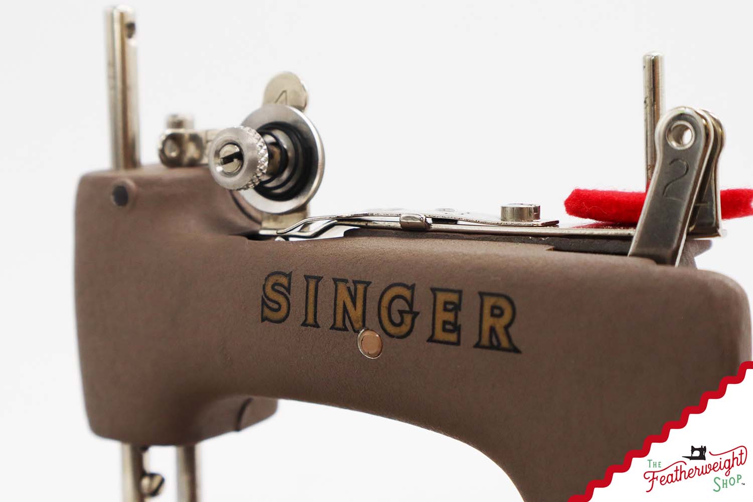 Singer Sewhandy Model 20, Warm Taupe - Made in Canada Decal - October 2025, Faire