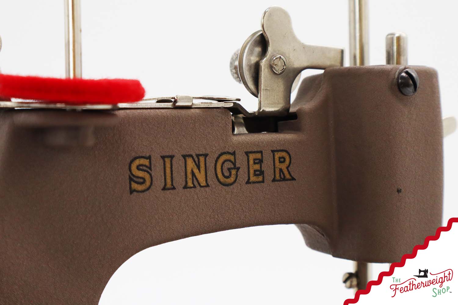 Singer Sewhandy Model 20, Warm Taupe - Made in Canada Decal - October 2025, Faire