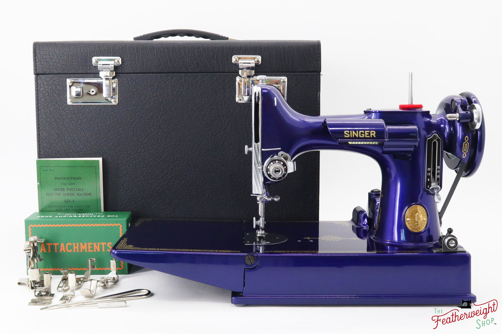 Singer Featherweight 221 AJ584*** - Fully Restored in Cobalt Blue