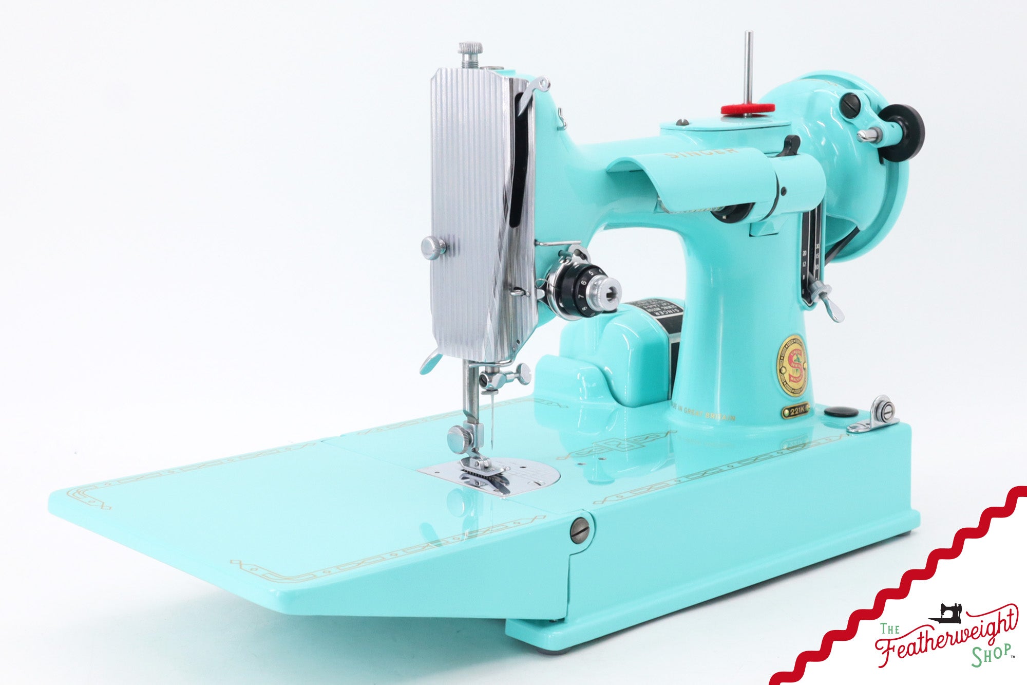 Singer Featherweight 221K, Red 'S', ES240*** - Fully Restored in Tiffany Blue