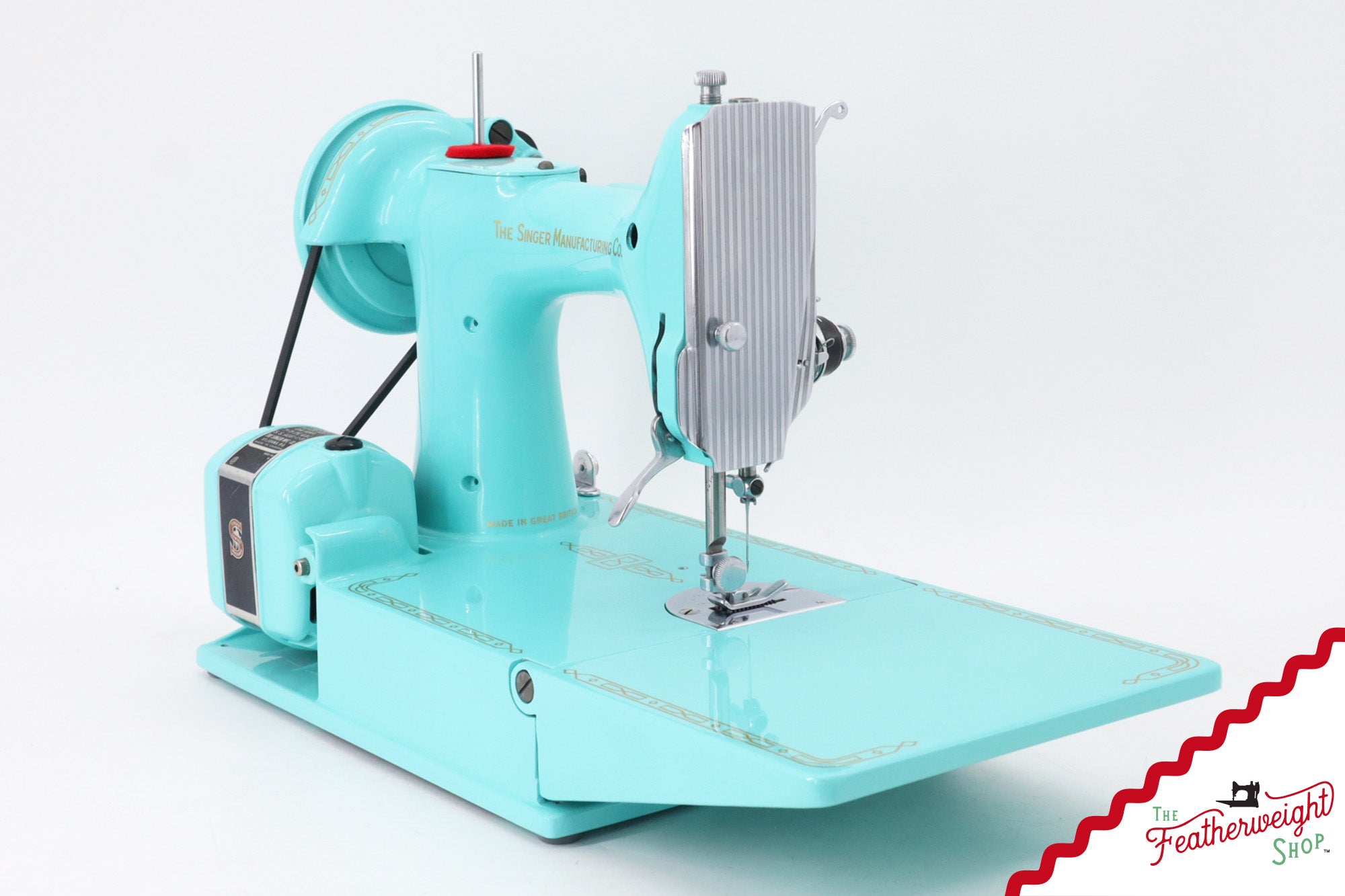 Singer Featherweight 221K, Red 'S', ES240*** - Fully Restored in Tiffany Blue