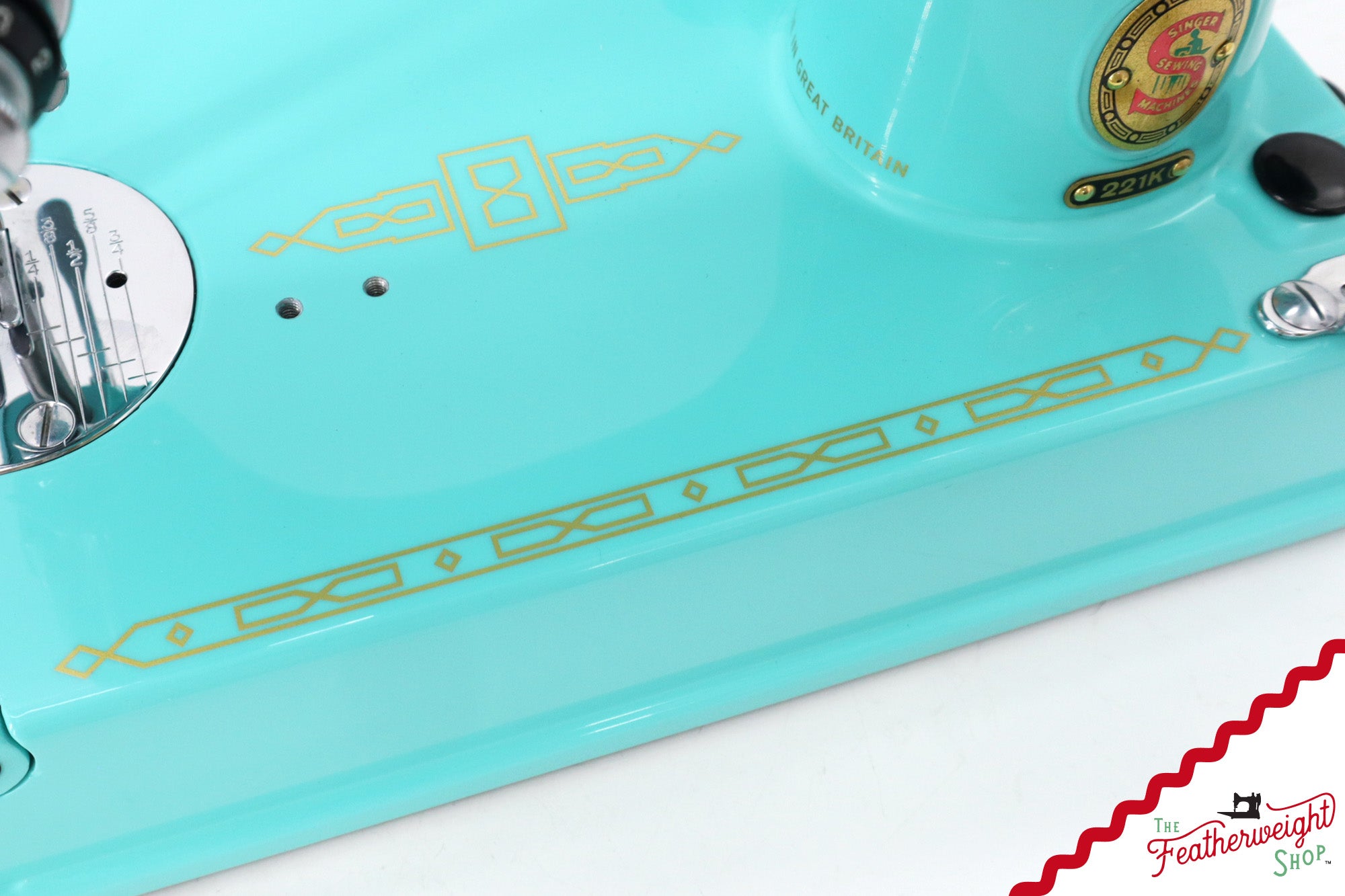 Singer Featherweight 221K, Red 'S', ES240*** - Fully Restored in Tiffany Blue