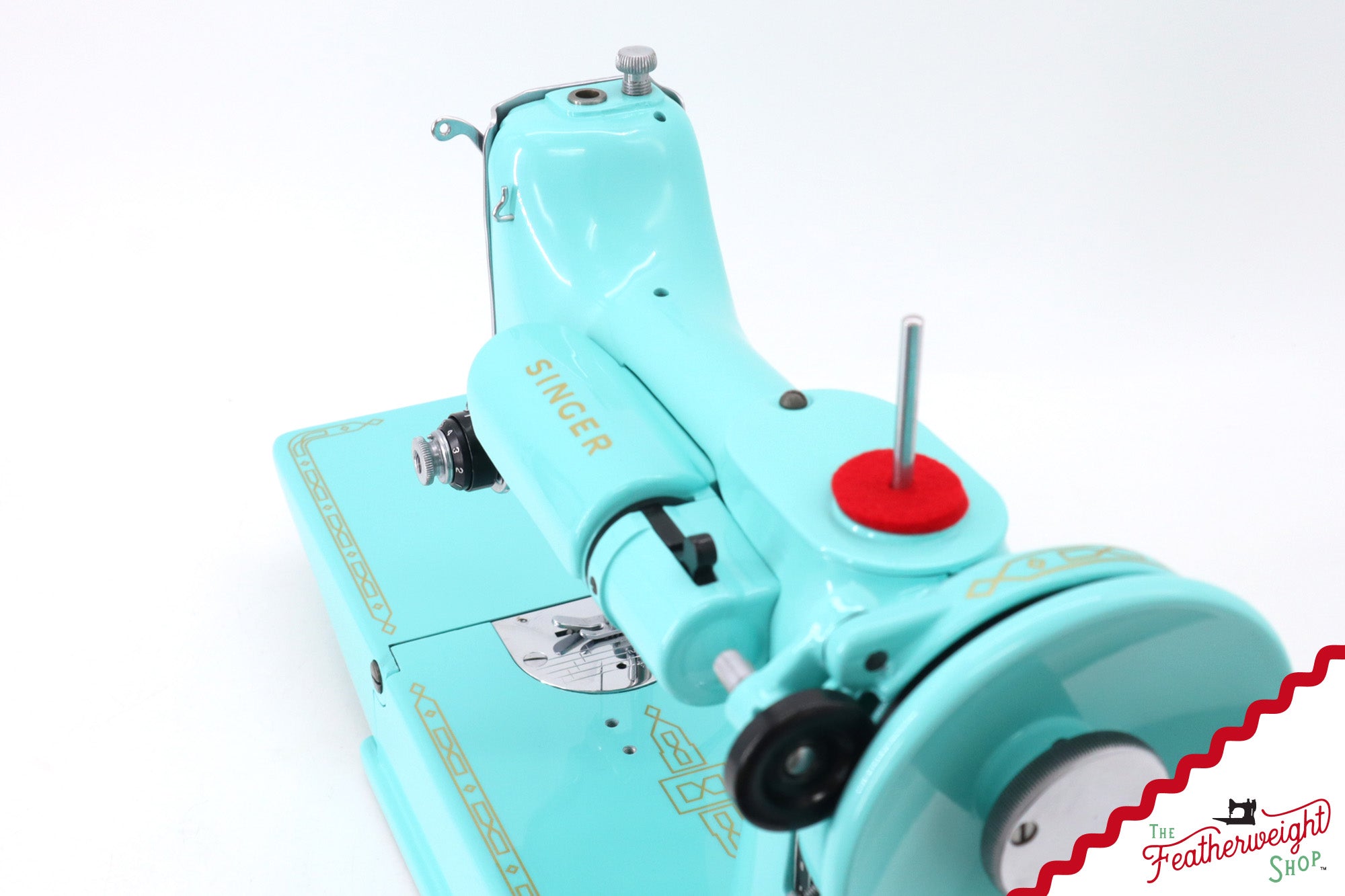 Singer Featherweight 221K, Red 'S', ES240*** - Fully Restored in Tiffany Blue