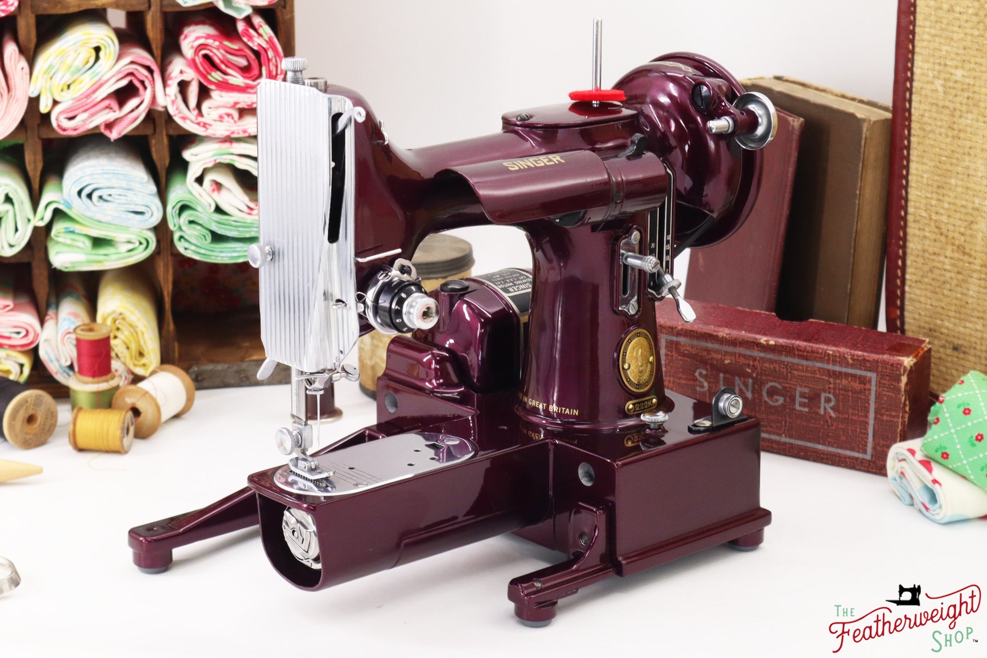 Singer Featherweight 222K - EJ9133** - Fully Restored in Star Garnet