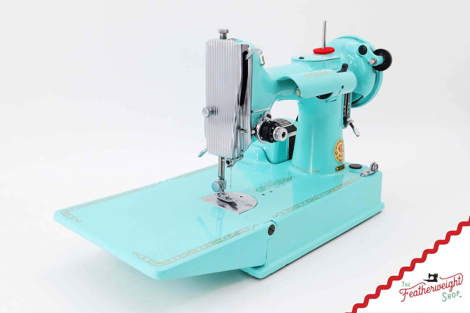 Singer Featherweight 221K, Red 'S', ES1719** - Fully Restored in Tiffany Blue