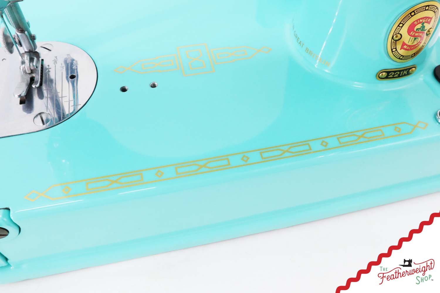 Singer Featherweight 221K, Red 'S', ES1719** - Fully Restored in Tiffany Blue
