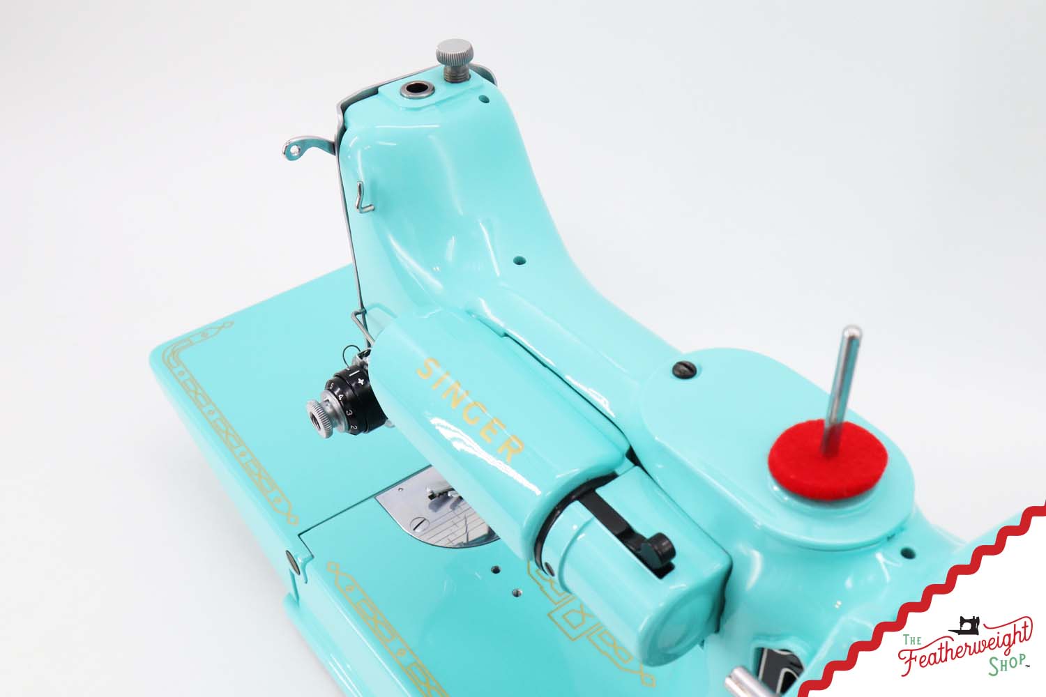 Singer Featherweight 221K, Red 'S', ES1719** - Fully Restored in Tiffany Blue