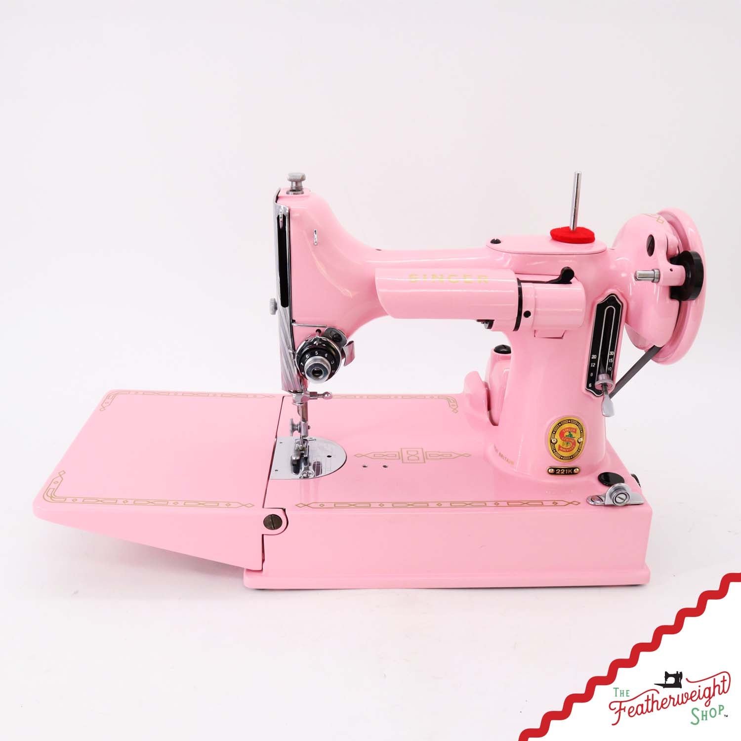Singer Featherweight 221K, Red 'S', ES2397** - Fully Restored in Rosy Posy Pink