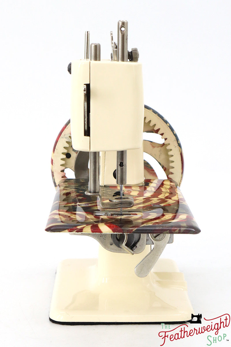 Singer Sewhandy Model 20 - Fully Restored in Sugar Cookie and American Flag - July 2024