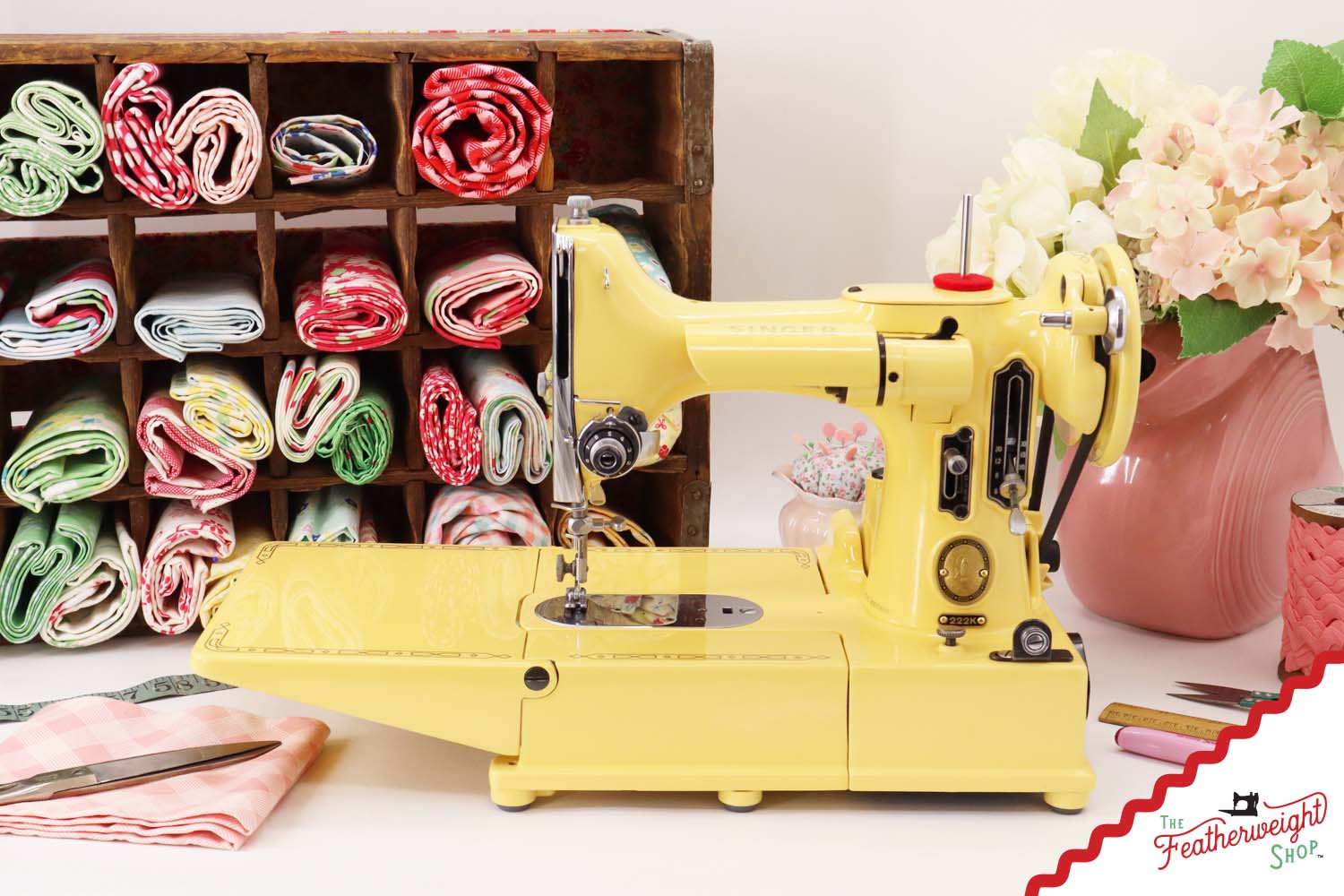 Singer Featherweight 222K - EL17783* - Fully Restored in Happy Yellow
