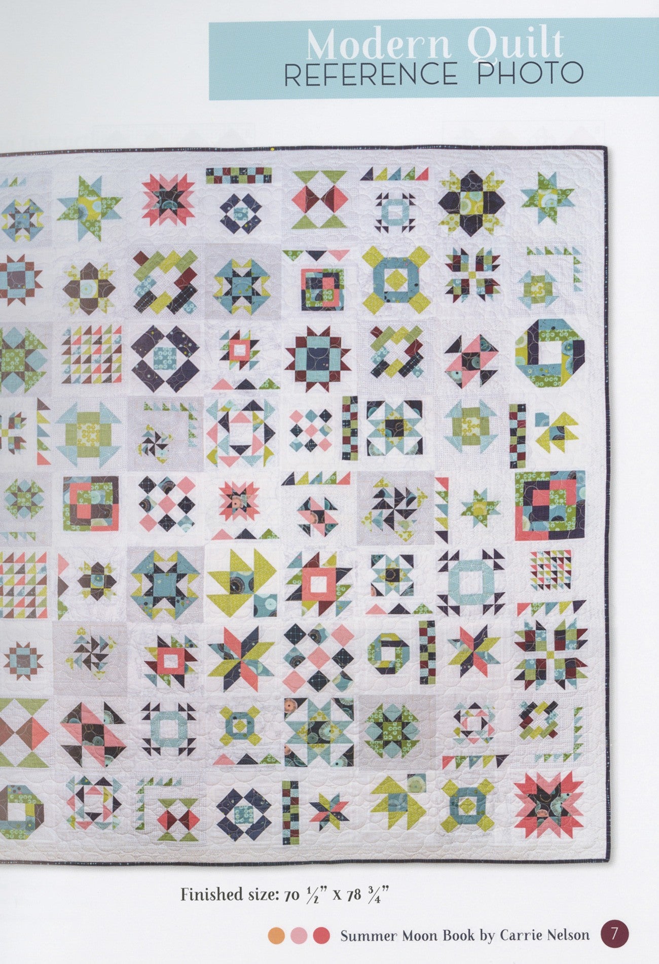 PATTERN BOOK, Summer Moon Sampler Quilt by Carrie Nelson