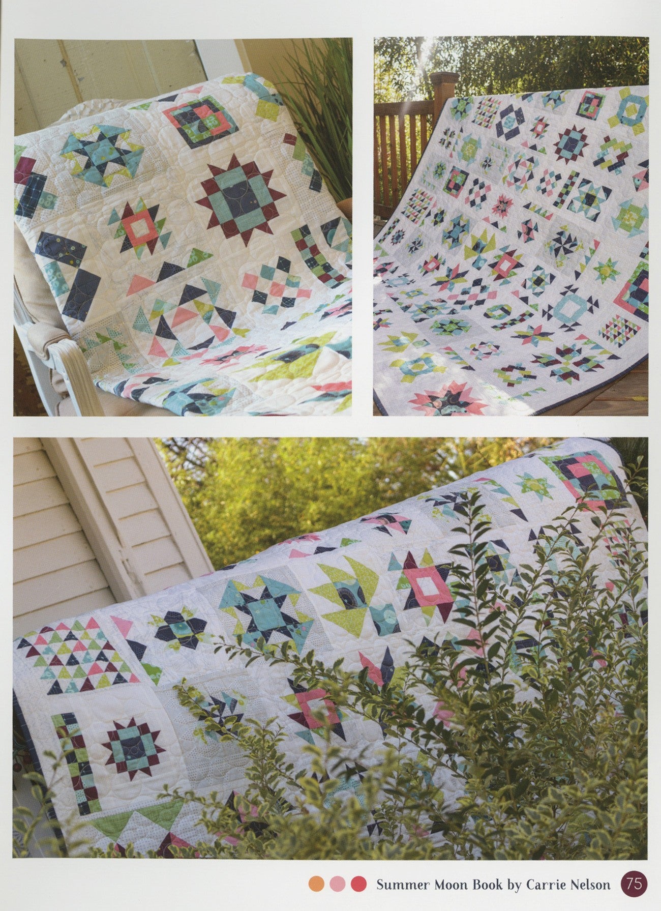 PATTERN BOOK, Summer Moon Sampler Quilt by Carrie Nelson