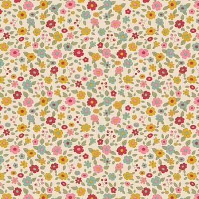 Fabric, Creating Memories Collection by Tilda - Evie DOVE WHITE (Backing Cut - FIVE YARDS)