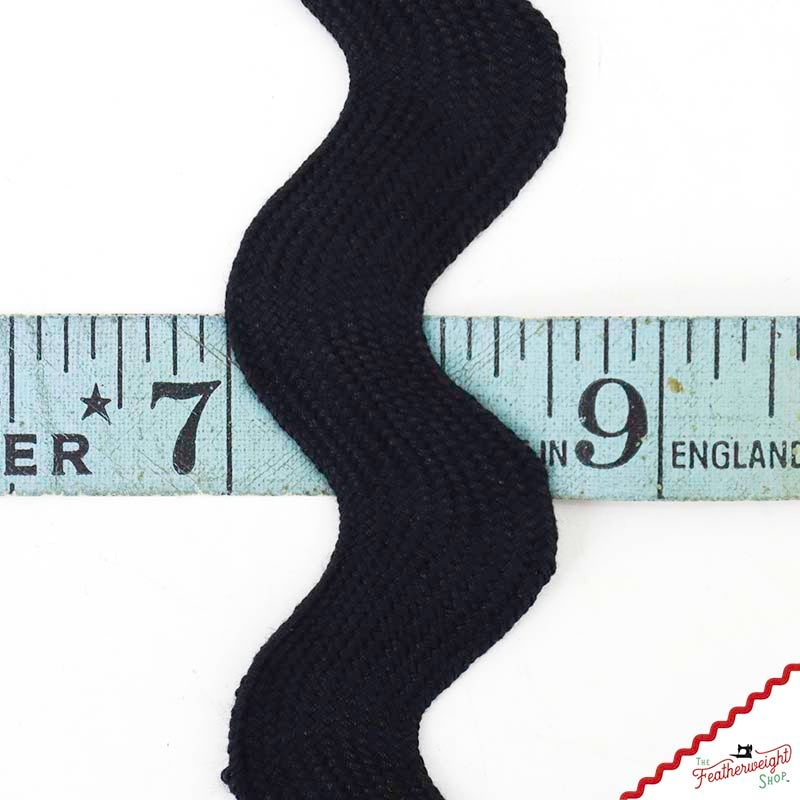 1 1/2" Inch JUMBO RIC RAC - BLACK (by the yard)