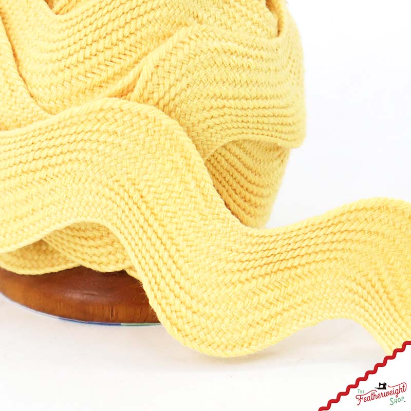 1 1/2" Inch JUMBO RIC RAC - BUTTER YELLOW (by the yard)