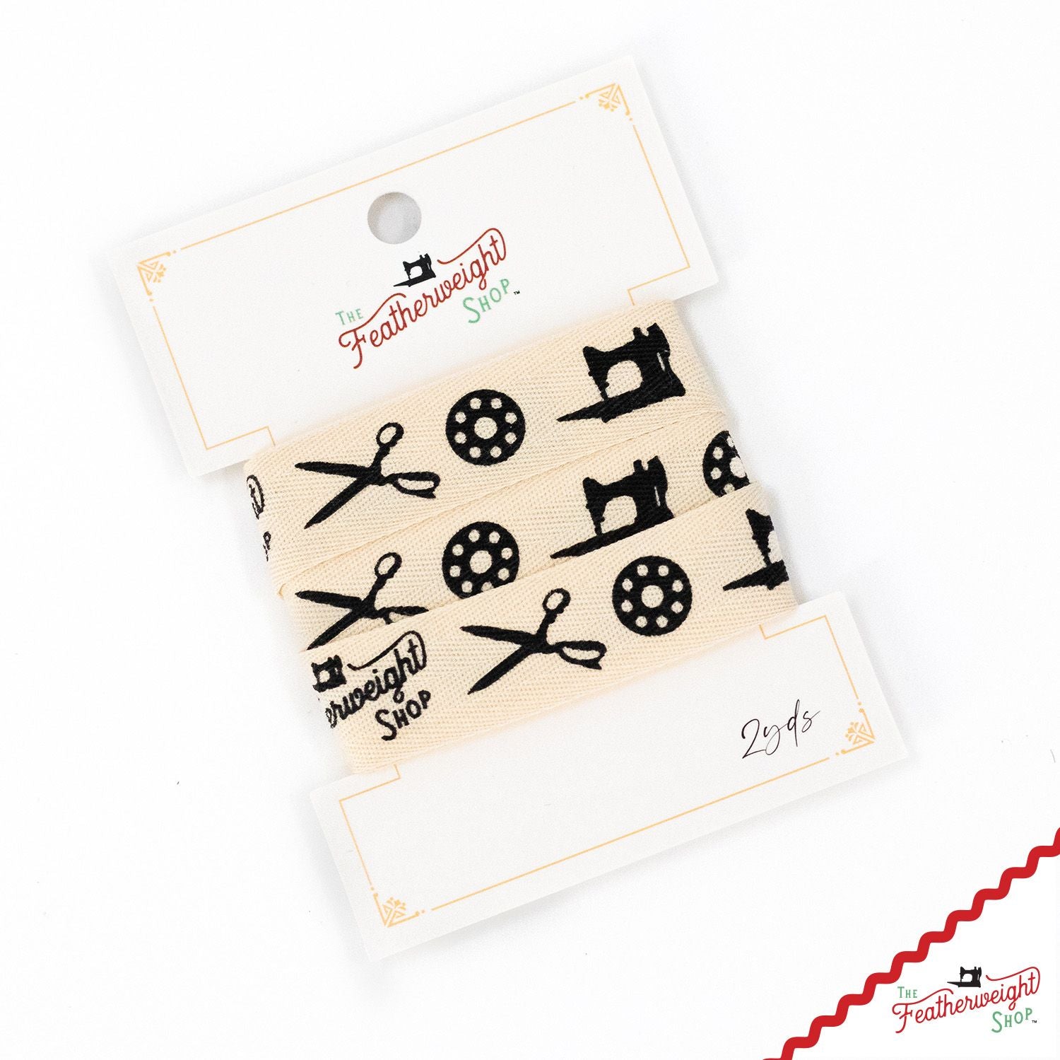 Twill Tape, NATURAL, Featherweight Shop Ribbon - 2 YARDS