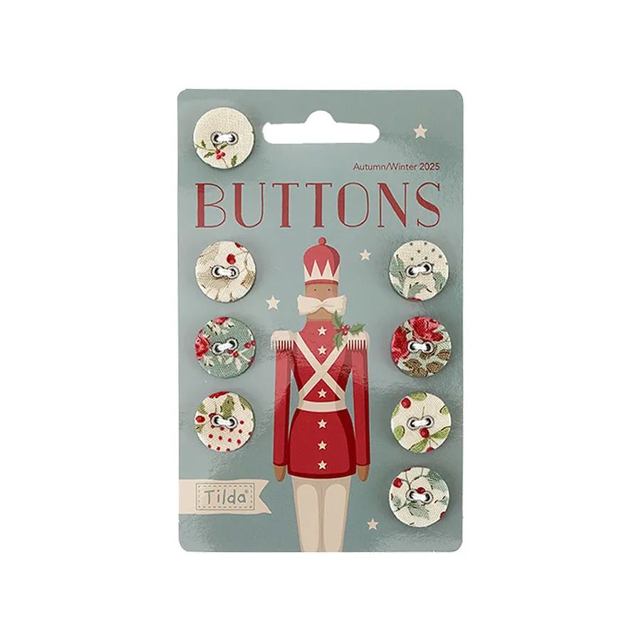 Buttons, Merry Little Christmas 5/8 INCH by Tilda - 8 count