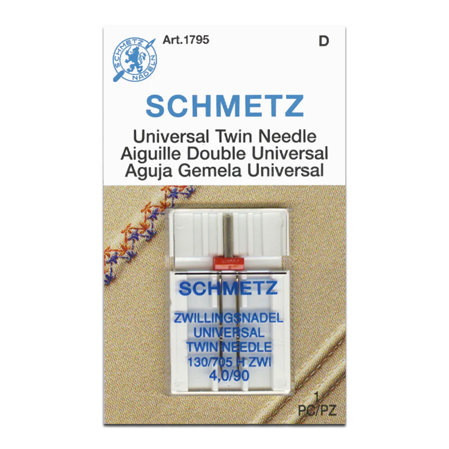 Schmetz TWIN Sewing Needle - (NOT for Featherweight)