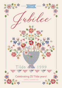Fabric, Jubilee by Tilda - FAT QUARTER BUNDLE (RED, 5 Prints)