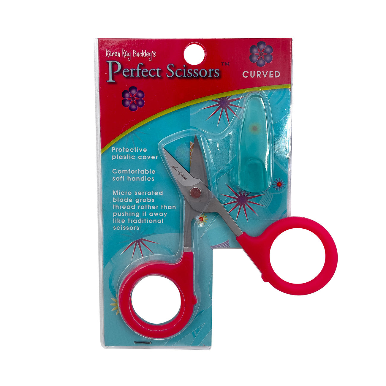 Scissors, Karen Kay Buckley's Perfect Scissors, 3 3/4" RED Curved