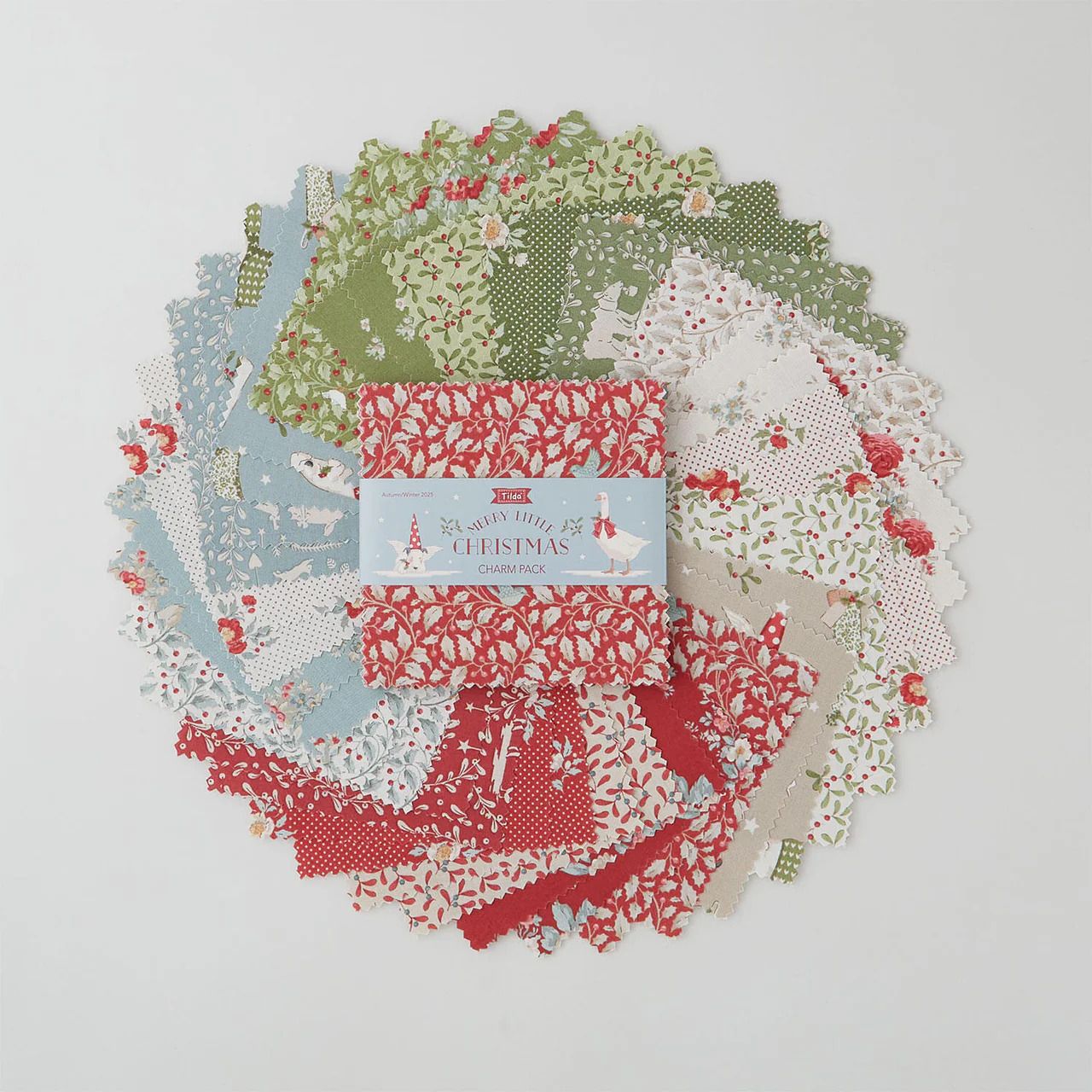 Fabric, Merry Little Christmas by Tilda - 5-inch CHARM PACK