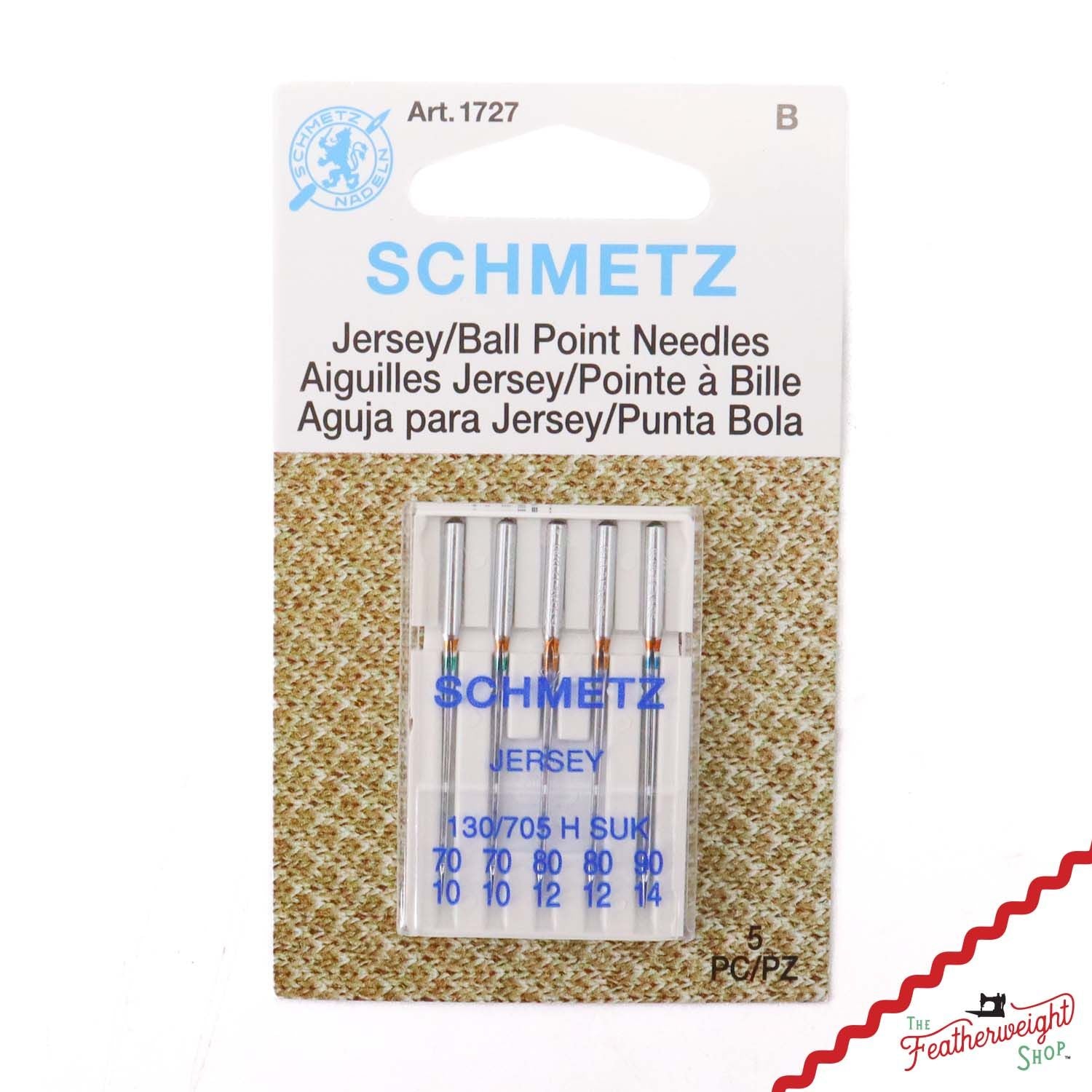 Schmetz Sewing Needles Jersey Ball Point, 5pk ASSORTED