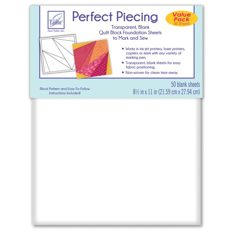 Perfect Paper Piecing Foundation Sheets by June Tailor - 50 Count