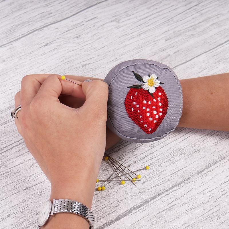 Strawberry Pin Cushion - Wrist