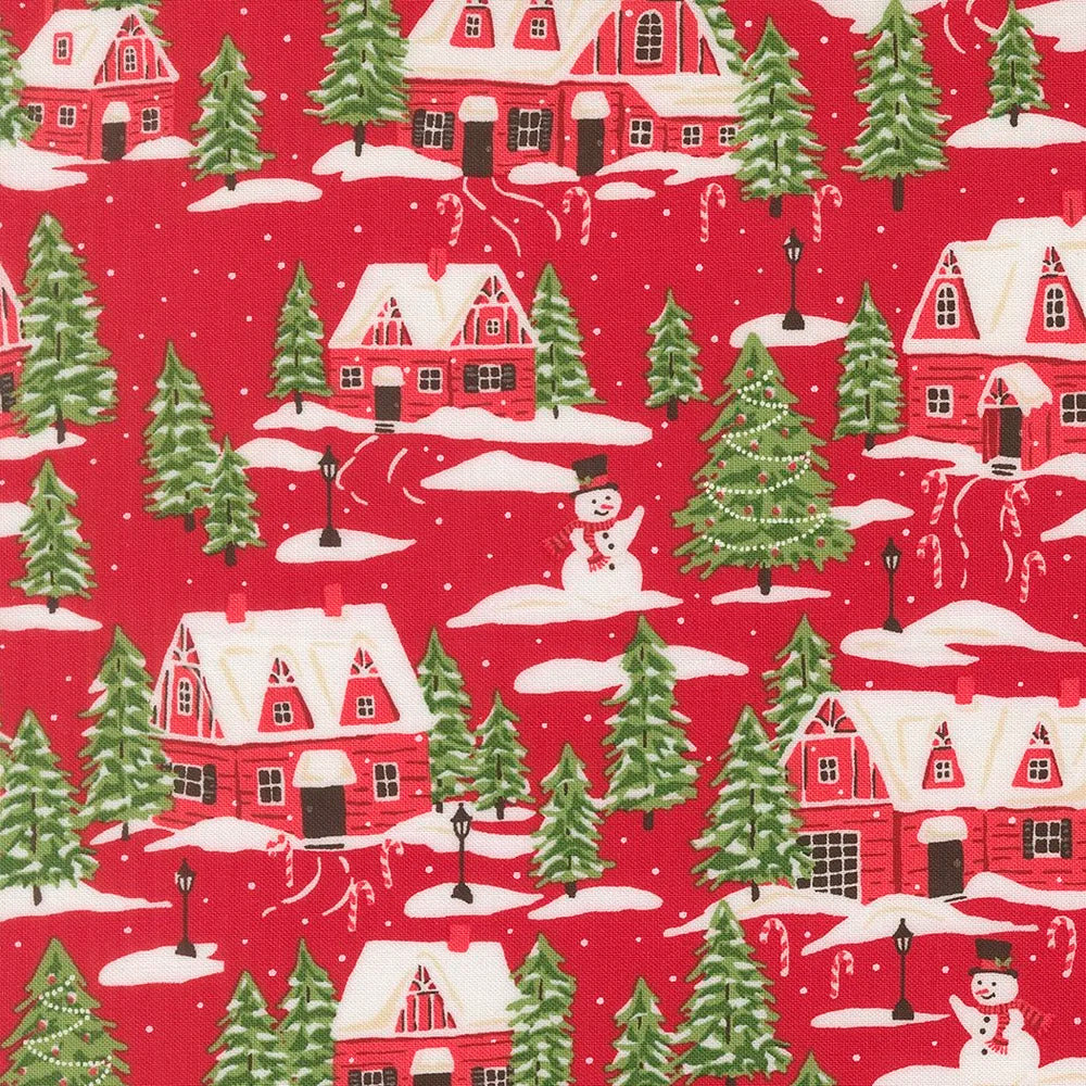 Fabric, Holiday Cheer Poinsettia RED by Stacy Iest Hsu (by the yard)
