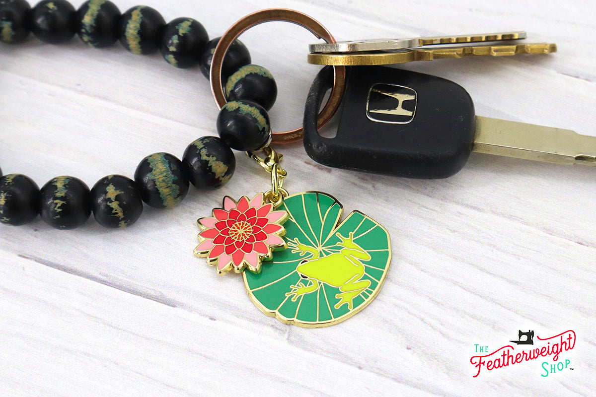 Enamel Charm Zipper Pull - FROG & LADY BUG by Cathe Holden