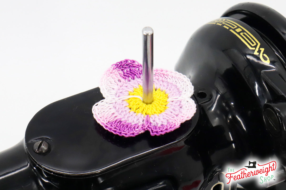 Spool Pin Doily - Pansy Flower