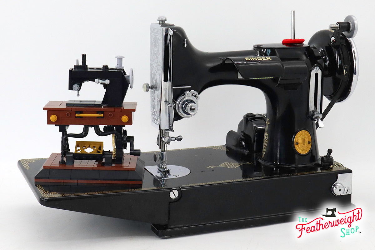 Treadle Sewing Machine Lego-Style Toy Building Block Set by Sallie Tomato