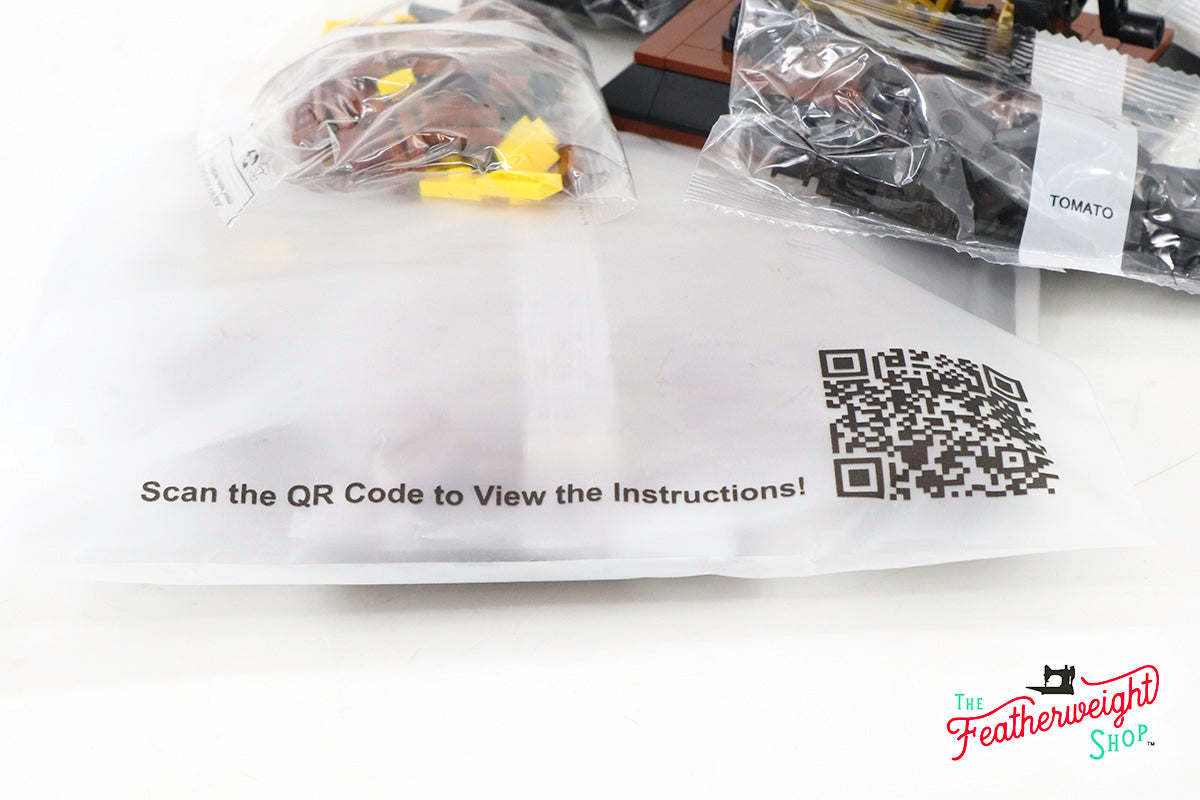 Treadle Sewing Machine Lego-Style Toy Building Block Set by Sallie Tomato