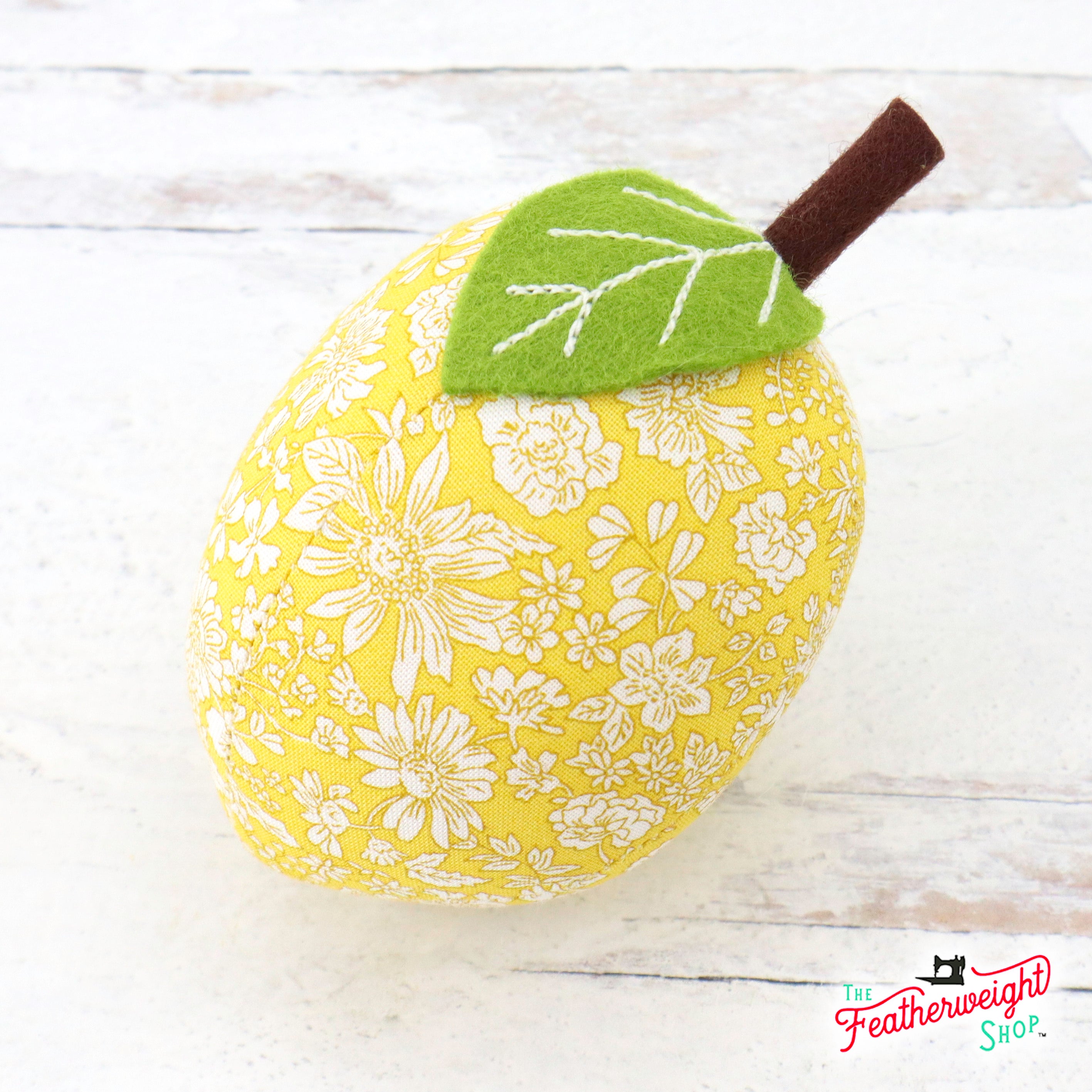 Lemon Pin Cushion by Liberty of London Quilter's Cotton Fabric - Emily Belle