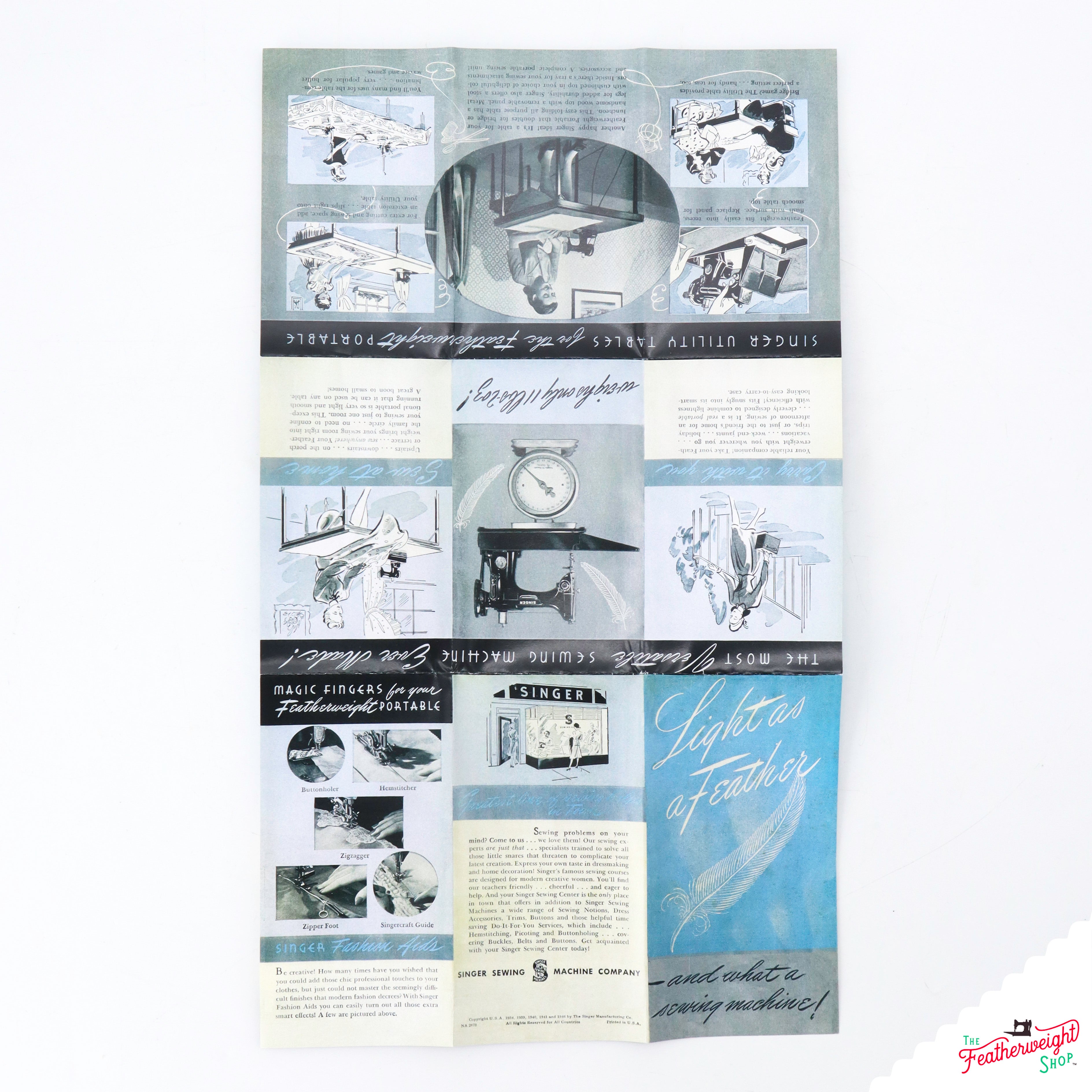 Advertisement Leaflets, Replica Featuring the Singer Featherweight
