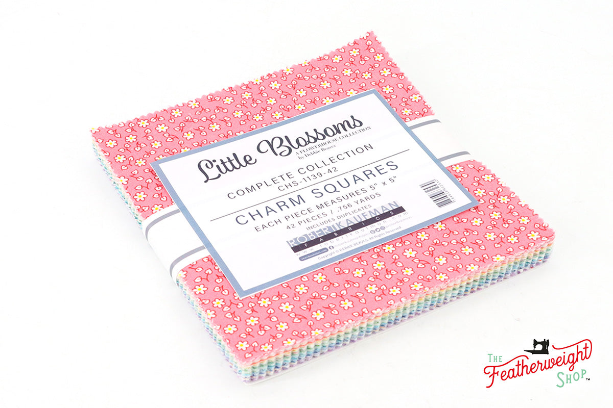 Fabric, 30's Little Blossoms Flowerhouse Collection - 5" CHARM PACK