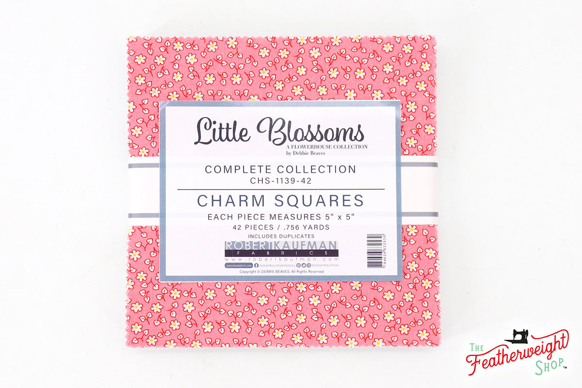 Fabric, 30's Little Blossoms Flowerhouse Collection - 5" CHARM PACK