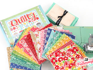Load image into Gallery viewer, KIT, Quilty Sewing Machine Cover &amp; Mat + COMPLETE PATTERN BOOK by Lori Holt