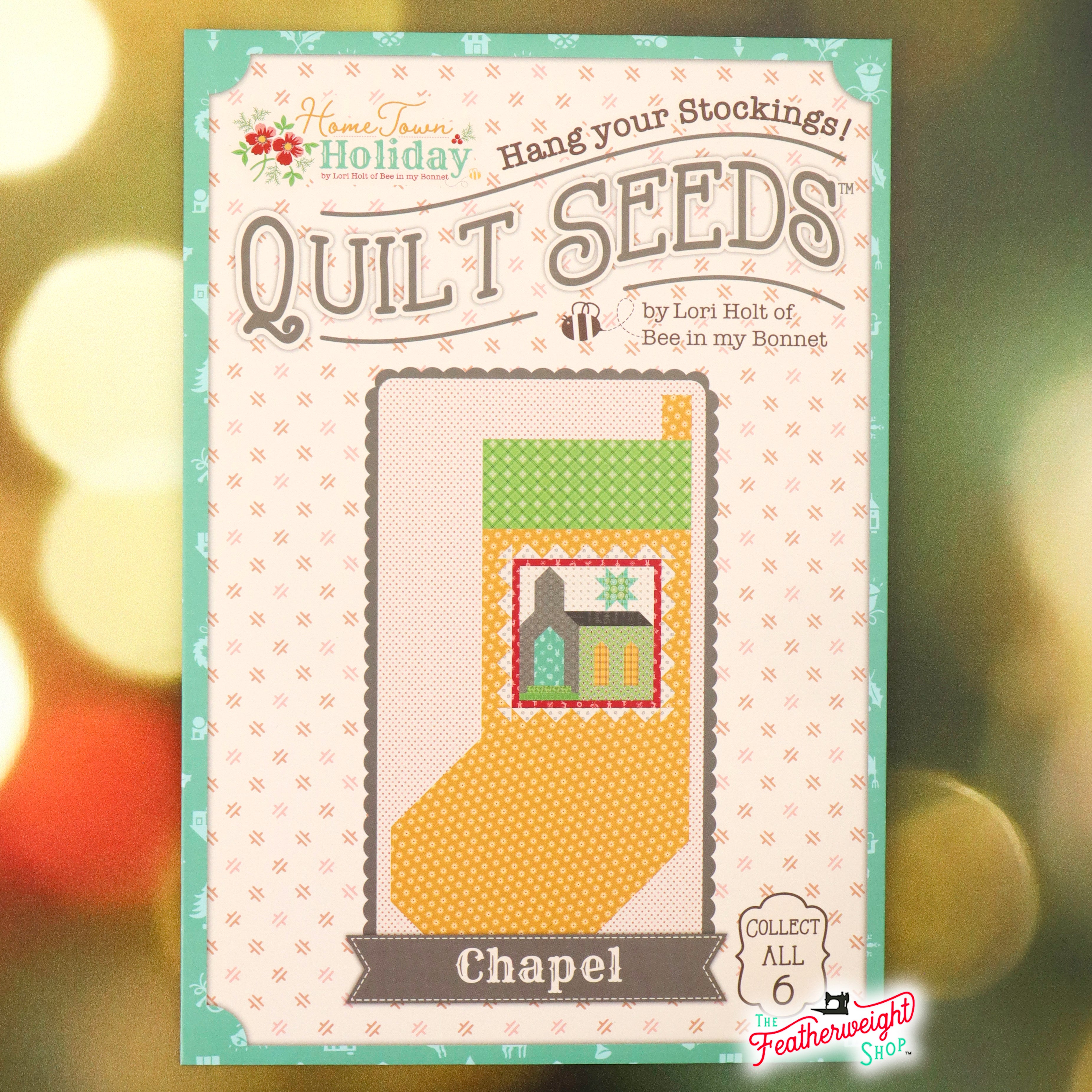 PATTERN, Chapel Christmas Stocking Quilt Seeds ~  No. 5 Block by Lori Holt