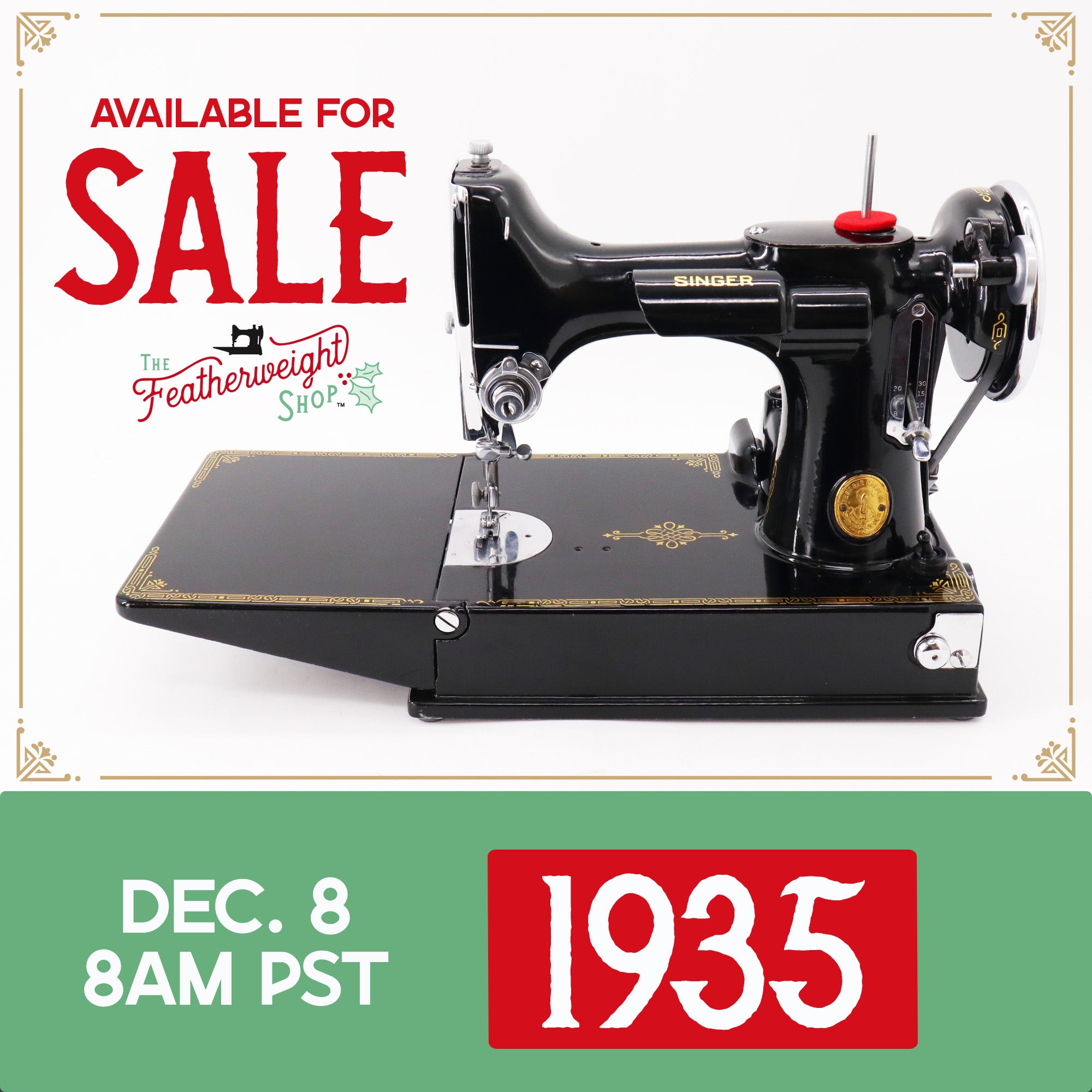 Singer Featherweight 221 Sewing Machine, 1935 AD887***