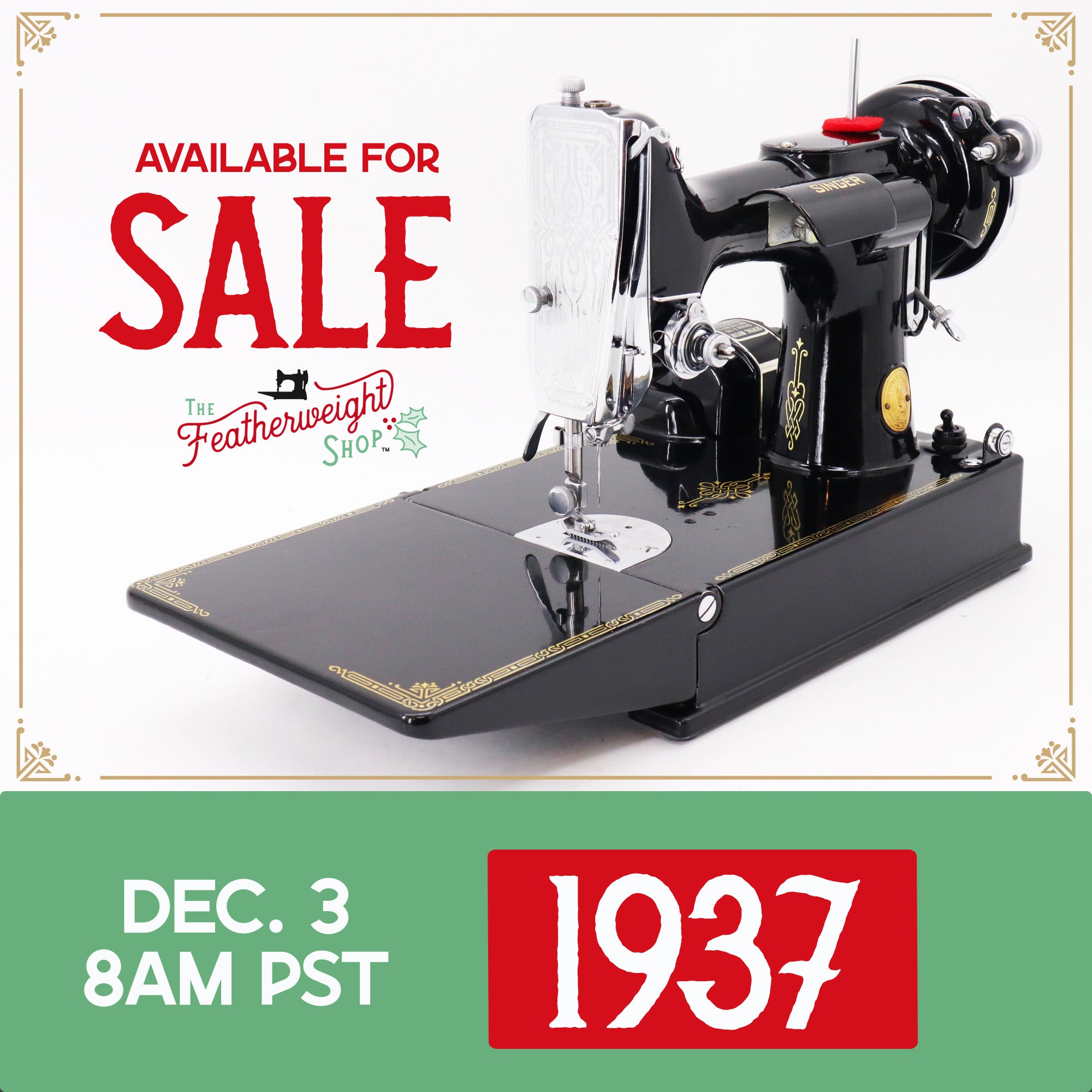 Singer Featherweight 221 Sewing Machine, AE5455** - 1937