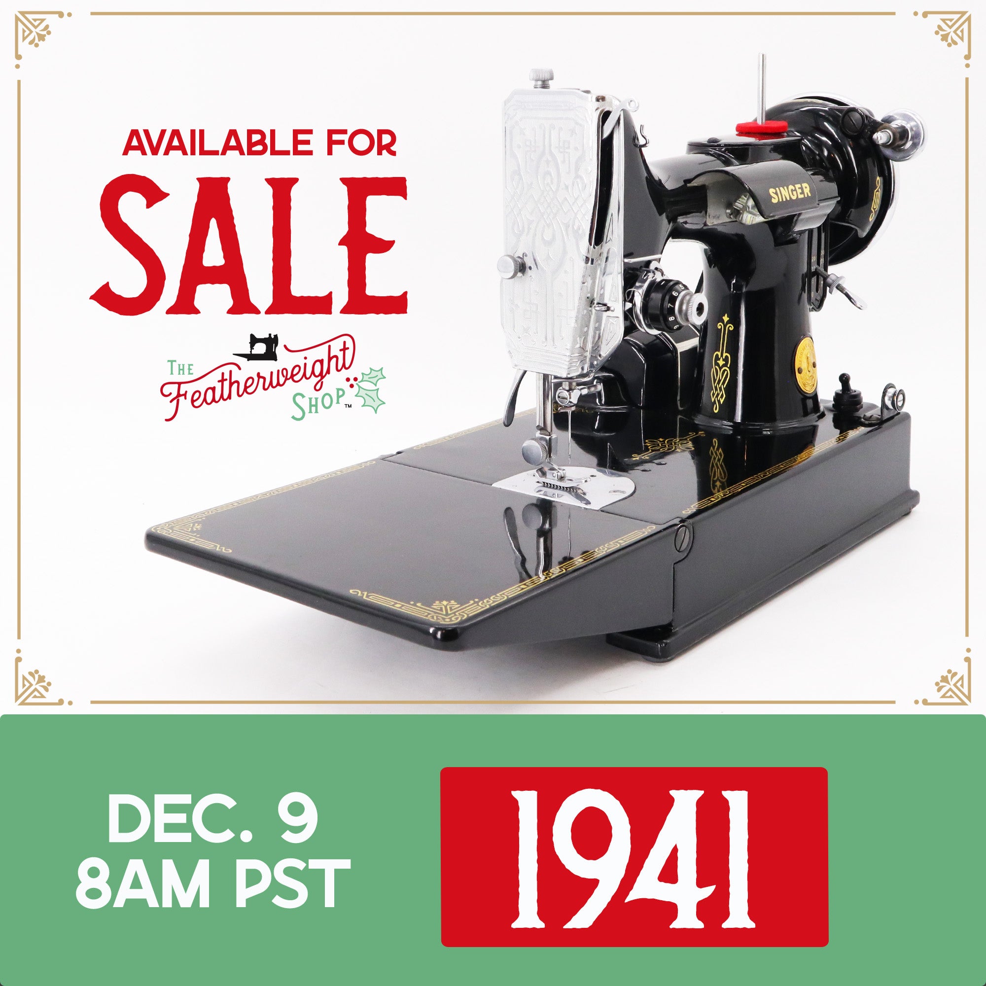 Singer Featherweight 221 Sewing Machine, AF866*** - 1941