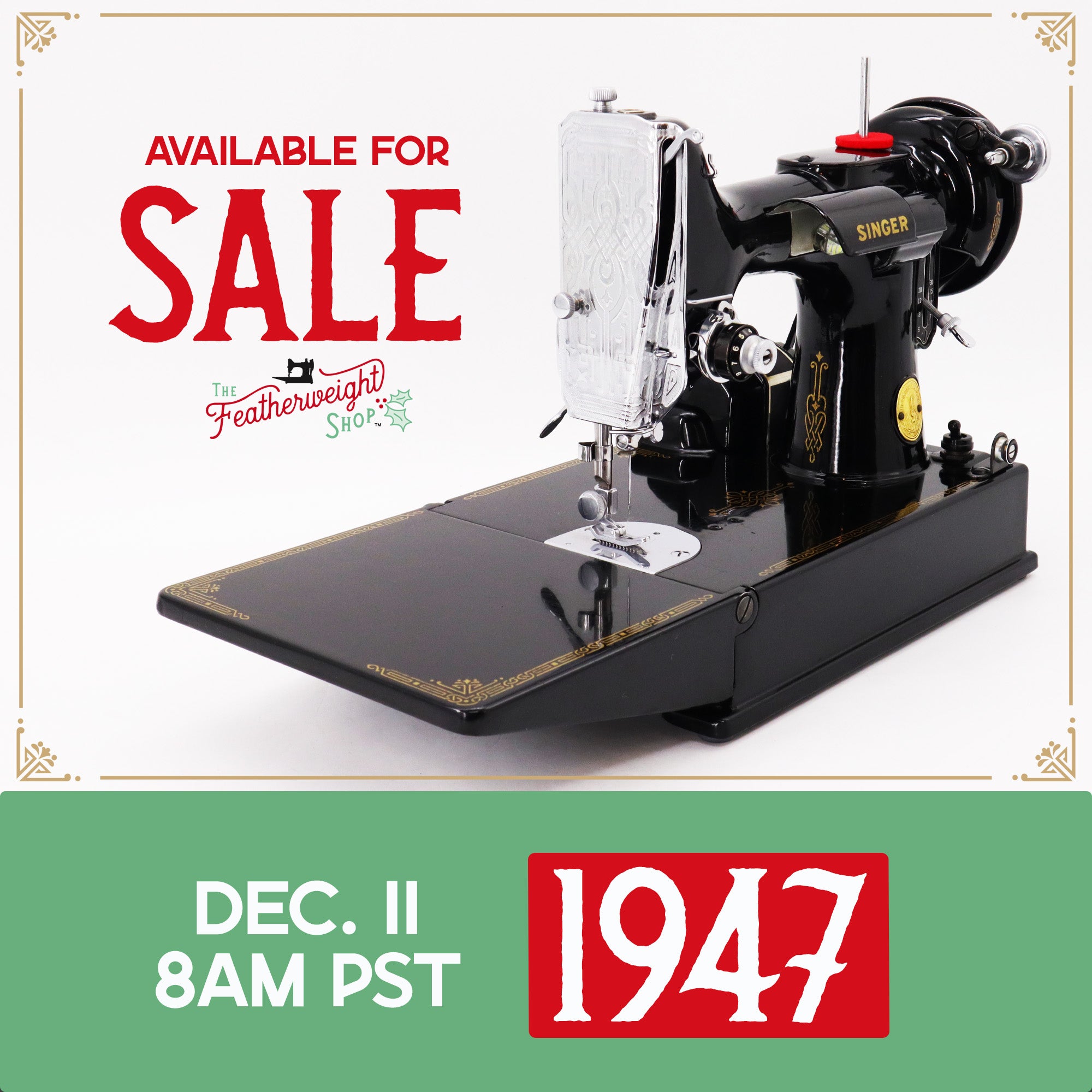 Singer Featherweight 221 Sewing Machine, AG985*** - 1947