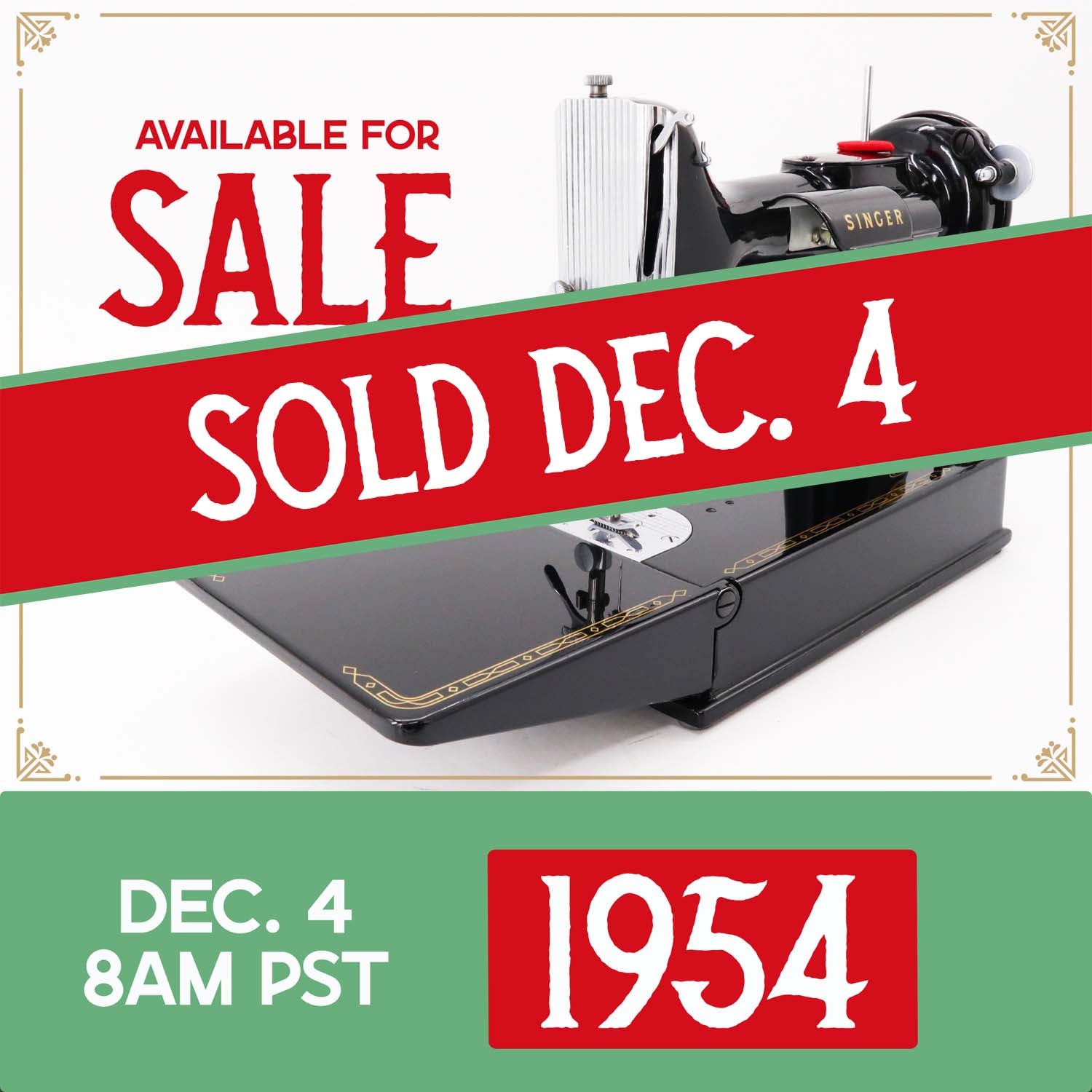 Singer Featherweight 221 Sewing Machine, AL700*** - 1954