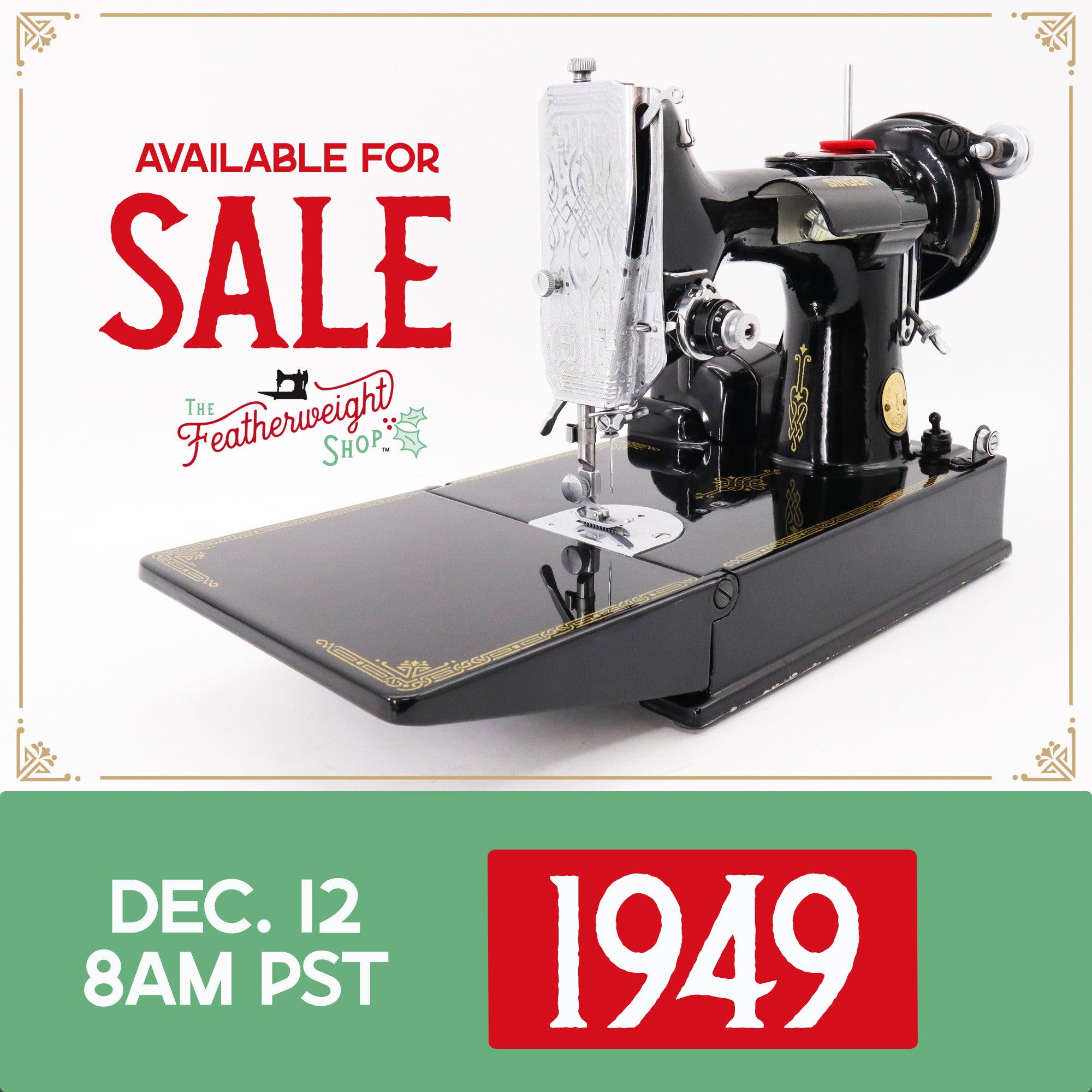 Featherweight 221K Sewing Machine, EF156*** - 1949