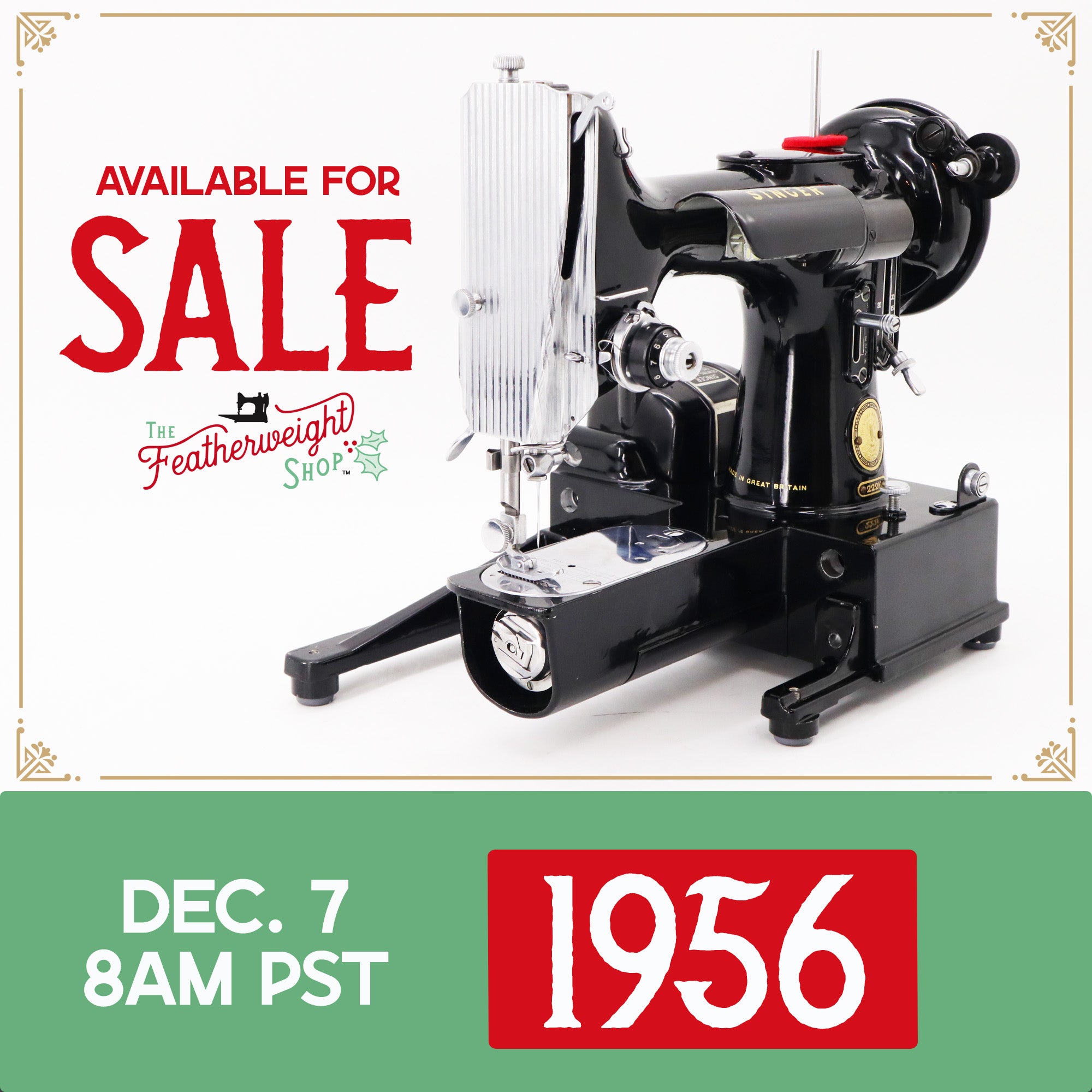 Singer Featherweight 222K Sewing Machine - EL6823**, 1956