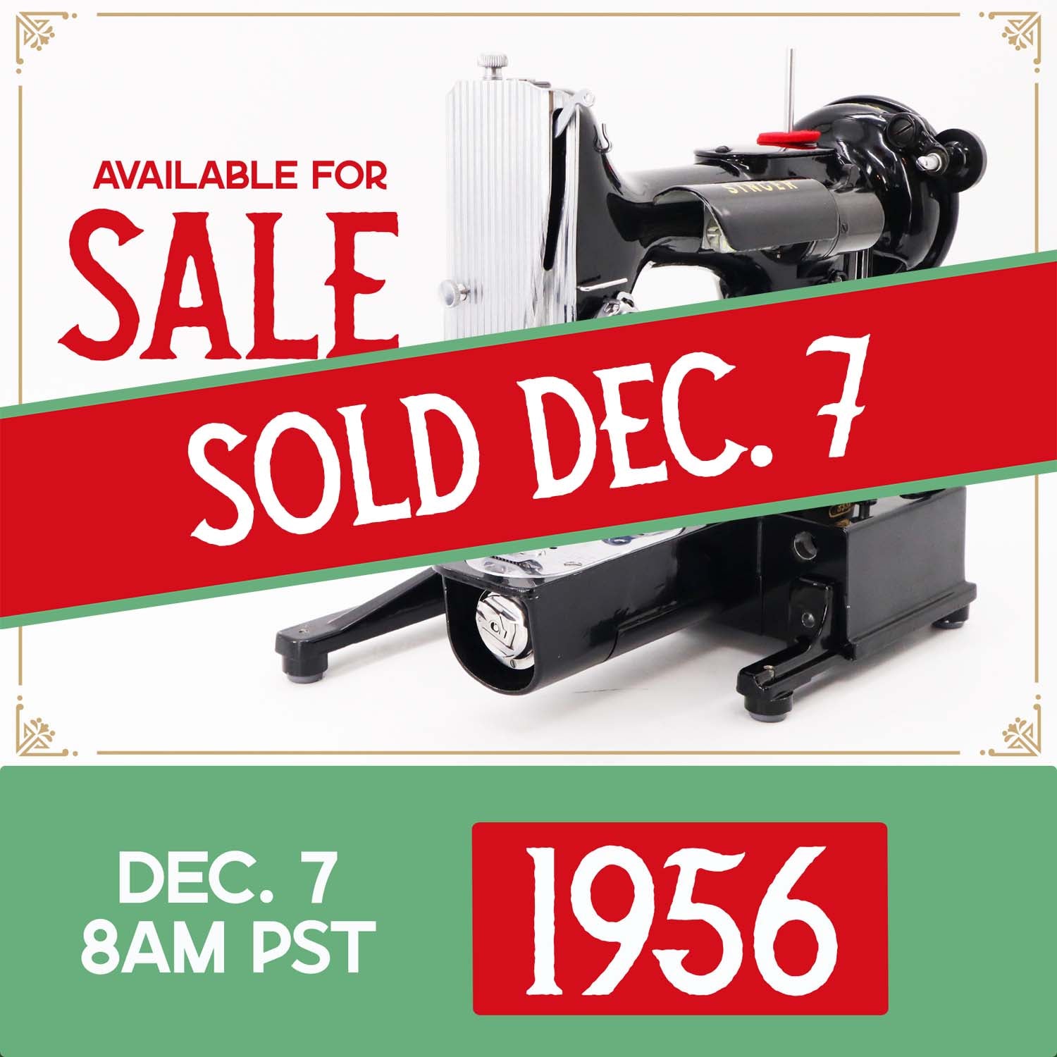 Singer Featherweight 222K Sewing Machine - EL6823**, 1956